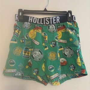 Hollister Green Graphic Shorts